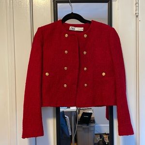 Zara textured blazer - cropped